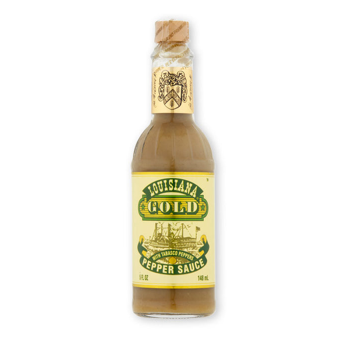 Green Pepper Sauce Louisiana GOLD Hot Sauce, Green Pepper Sauce Louisiana GOLD Hot Sauce Bottle, Louisiana GOLD,  Louisiana GOLD Green Pepper Sauce made with Tabasco Peppers, 5 FL OZ (148ML)