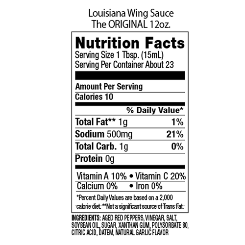 Louisiana The Original Wing Sauce 12.0 Oz