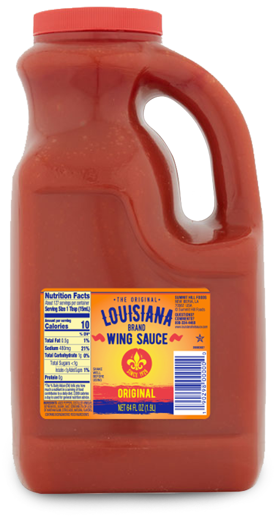 The Original Louisiana Brand Wing Sauce, The Original Louisiana Brand Wing Sauce Bottle, Since 1928, Flavor: Original Wing Sauce, 64 FL OZ (1.9L)